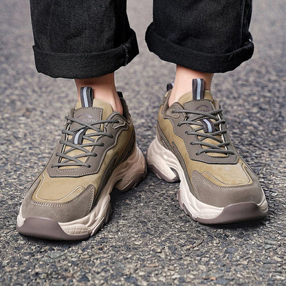 Authentic Black Leather Sneakers