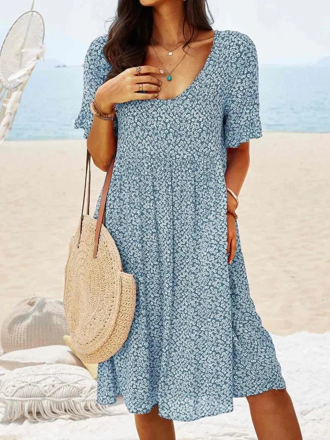 Women's Floral V-Neck Summer Sundress