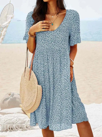 Women's Floral V-Neck Summer Sundress