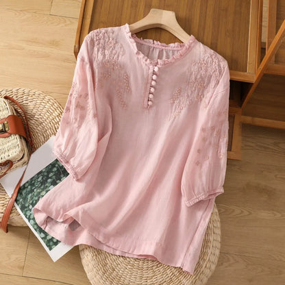 Pretty Floral Women's Button Down Shirt