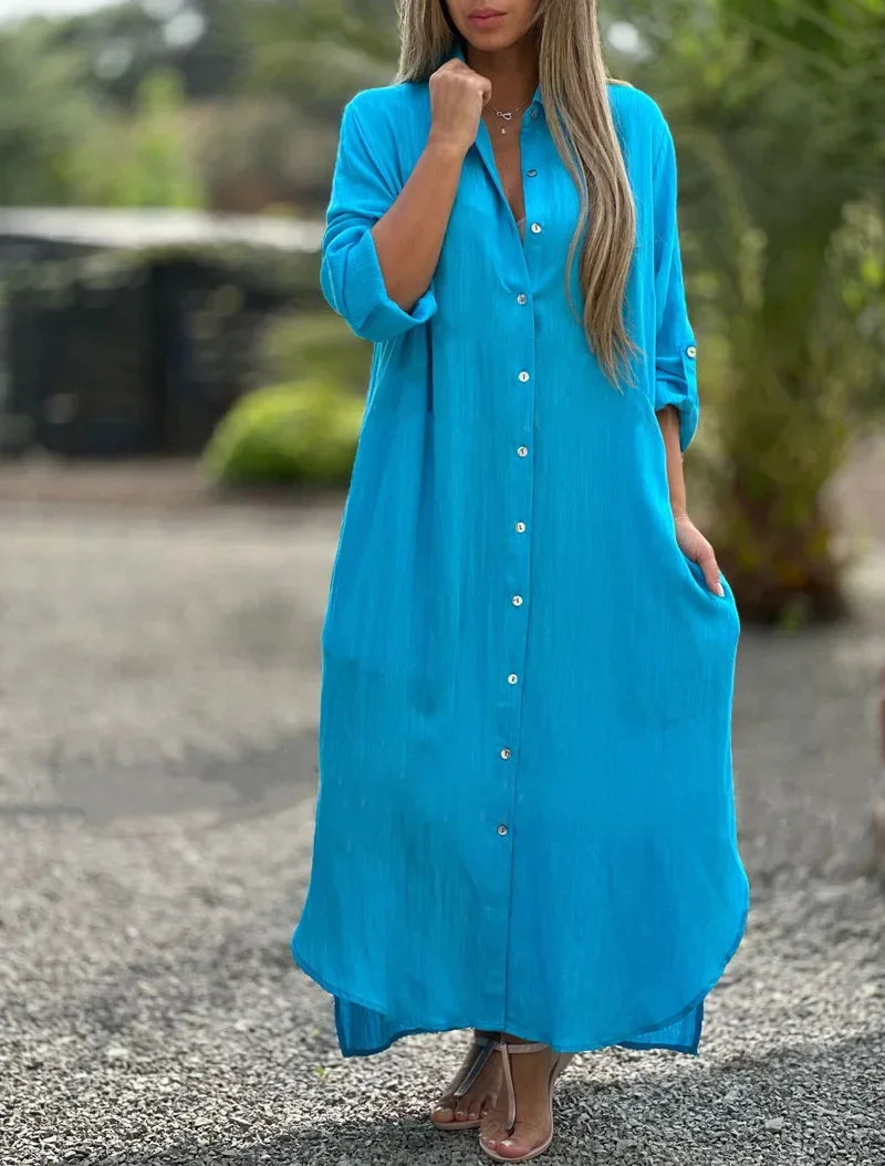 Women's Cotton Hemp Summer Dress