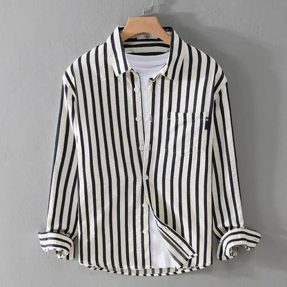 Niels Men's Striped Button Down Cotton Shirt