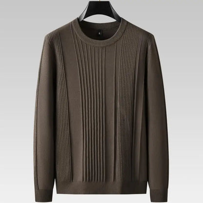 Thick Cable Knit Crew Sweater - VibreMode