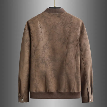 Brown Genuine Leather Biker Jacket