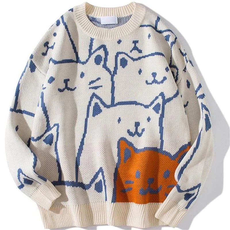 Fun Feline Crew Neck Sweater