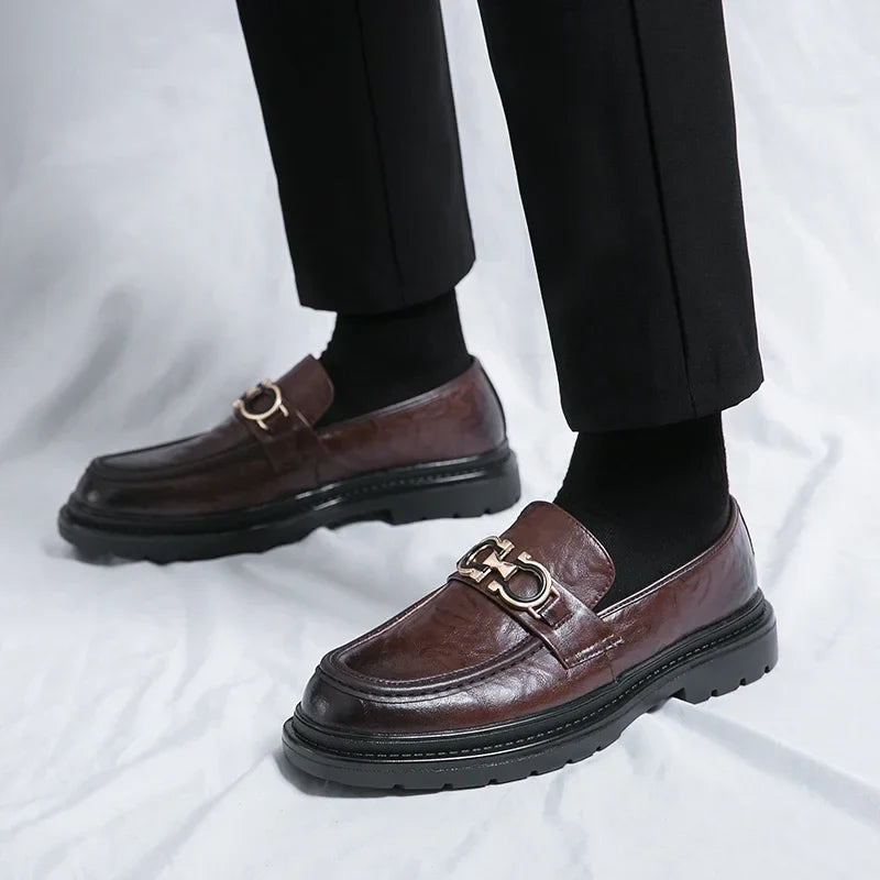 Classic Mens Leather Slip On Shoes