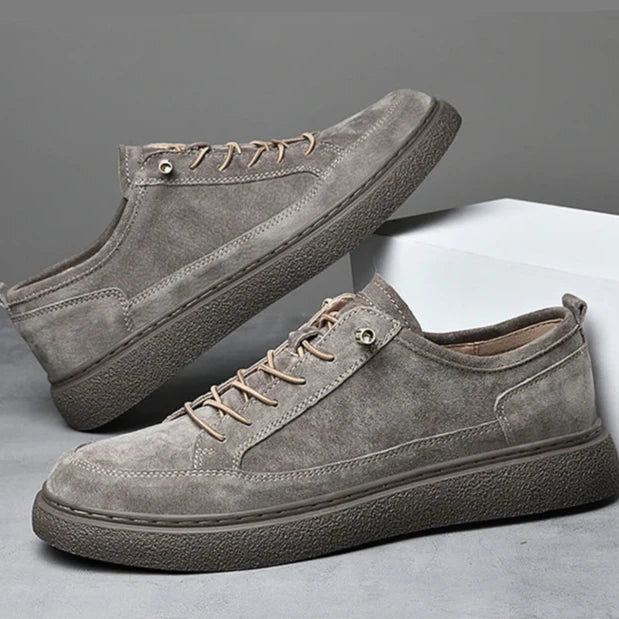 Authentic Leather Low Top Sneakers