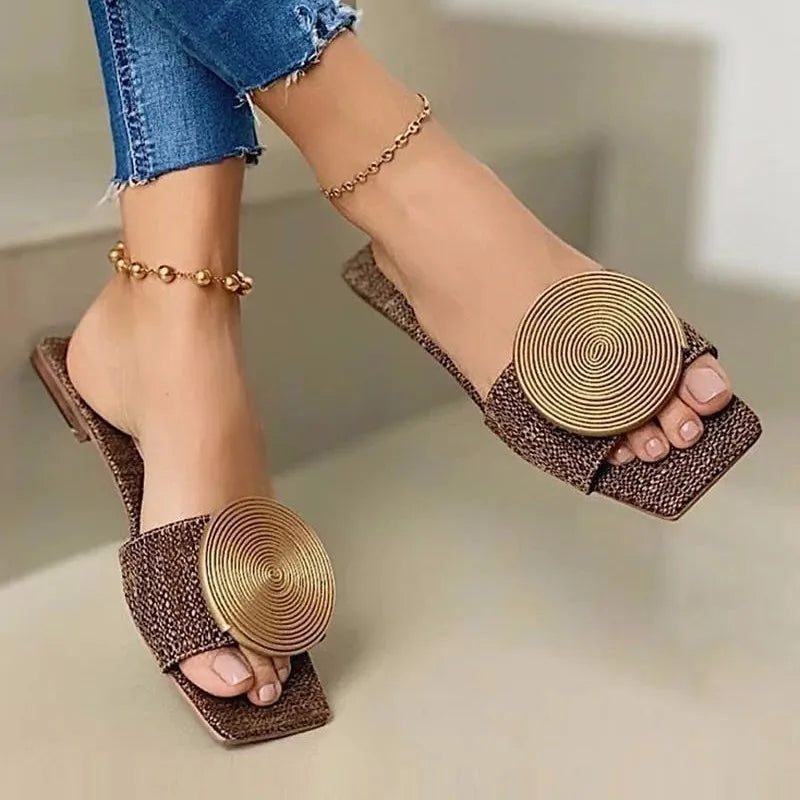 Nadia | Ladies Braided Flat Sandals
