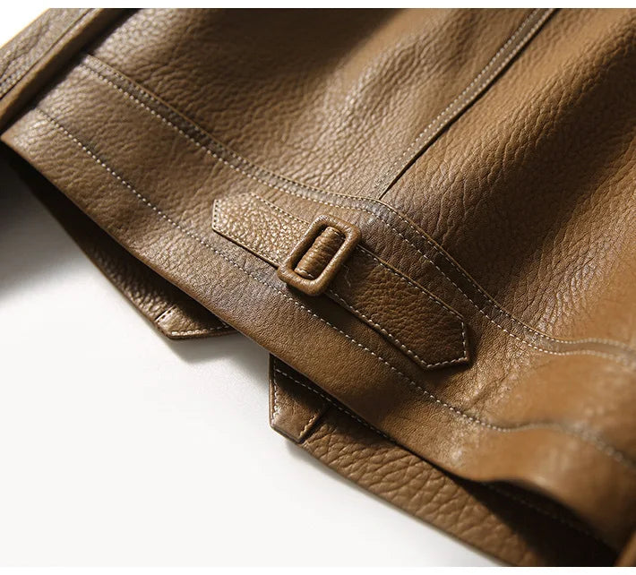 Vegan Synthetic Leather Coat