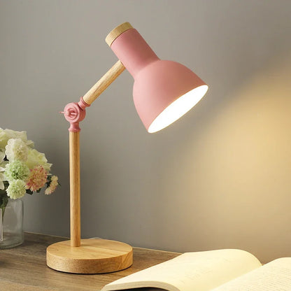Adjustable Wooden Table Lamp