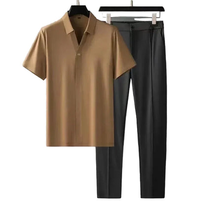 Men's Summer Polo Shirt Set - VibreMode