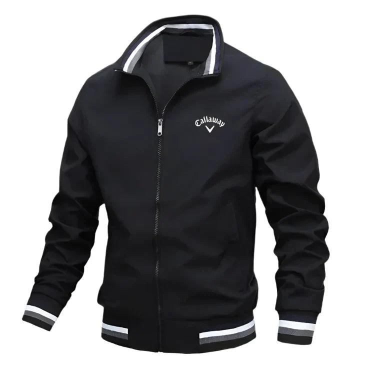 Relaxed Fit Zip Up Golf Jacket