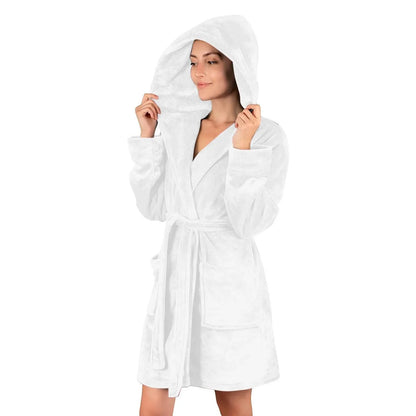 Women's Plush Hooded Robe