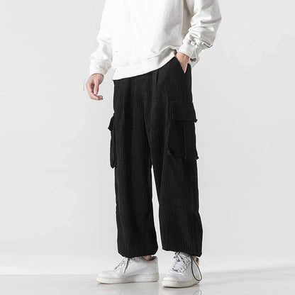 Soft Textured Corduroy Pants - VibreMode