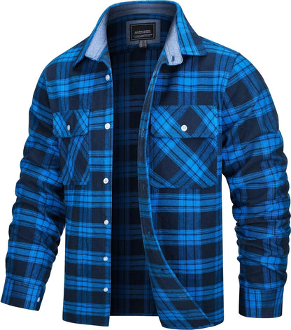 Cotton Checked Flannel Shirt Jacket