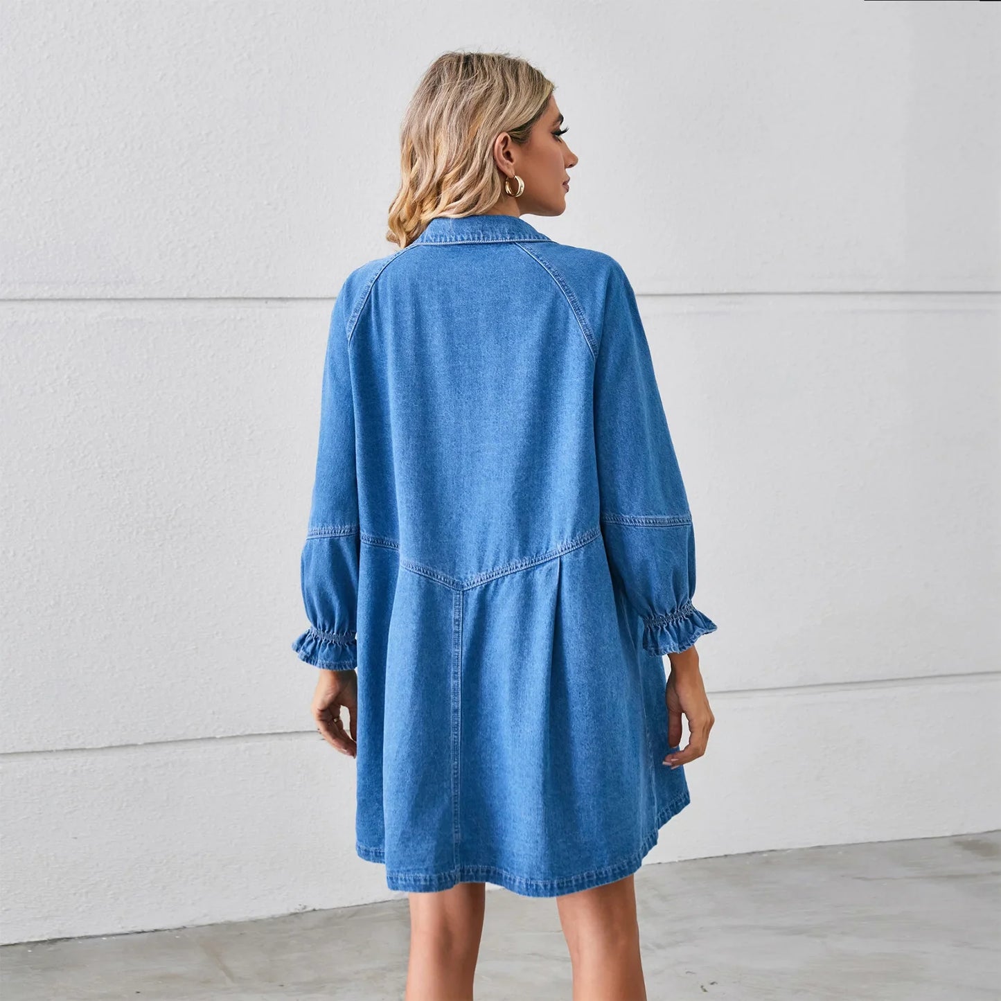 Women's Oversized Jean Shirt Dress