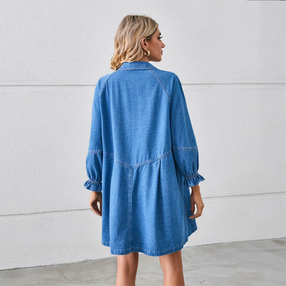 Women's Oversized Jean Shirt Dress