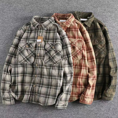 Stylish Men's Summer Check Button Down Shirt
