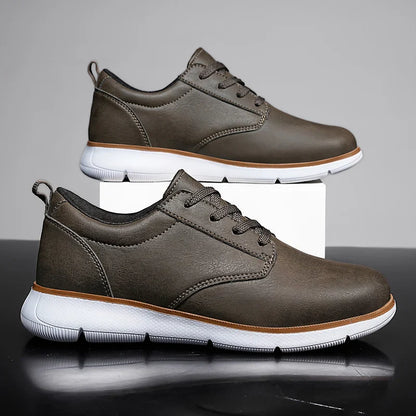 Black Leather Sneakers