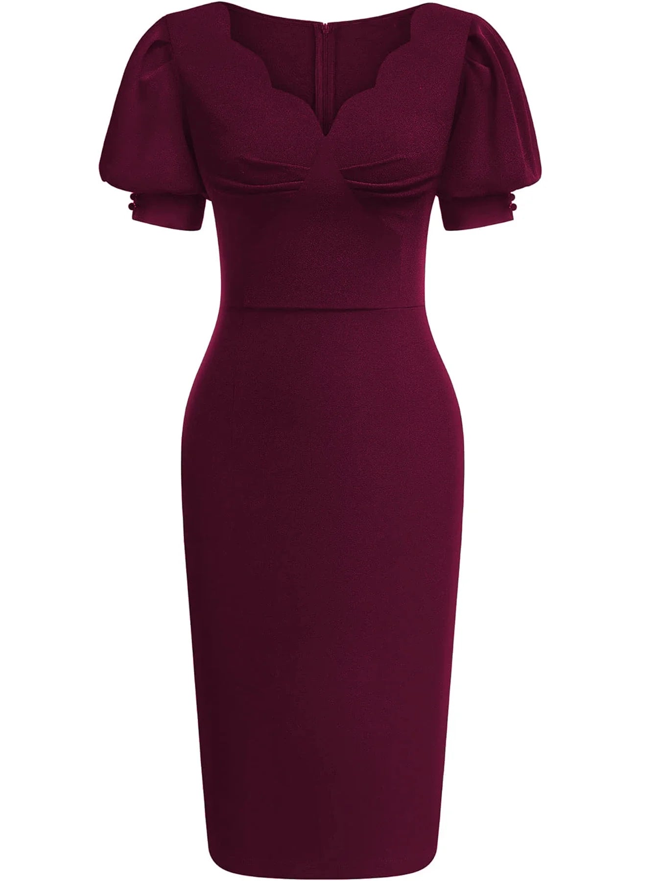 Women's V-Neck Midi Work Dress