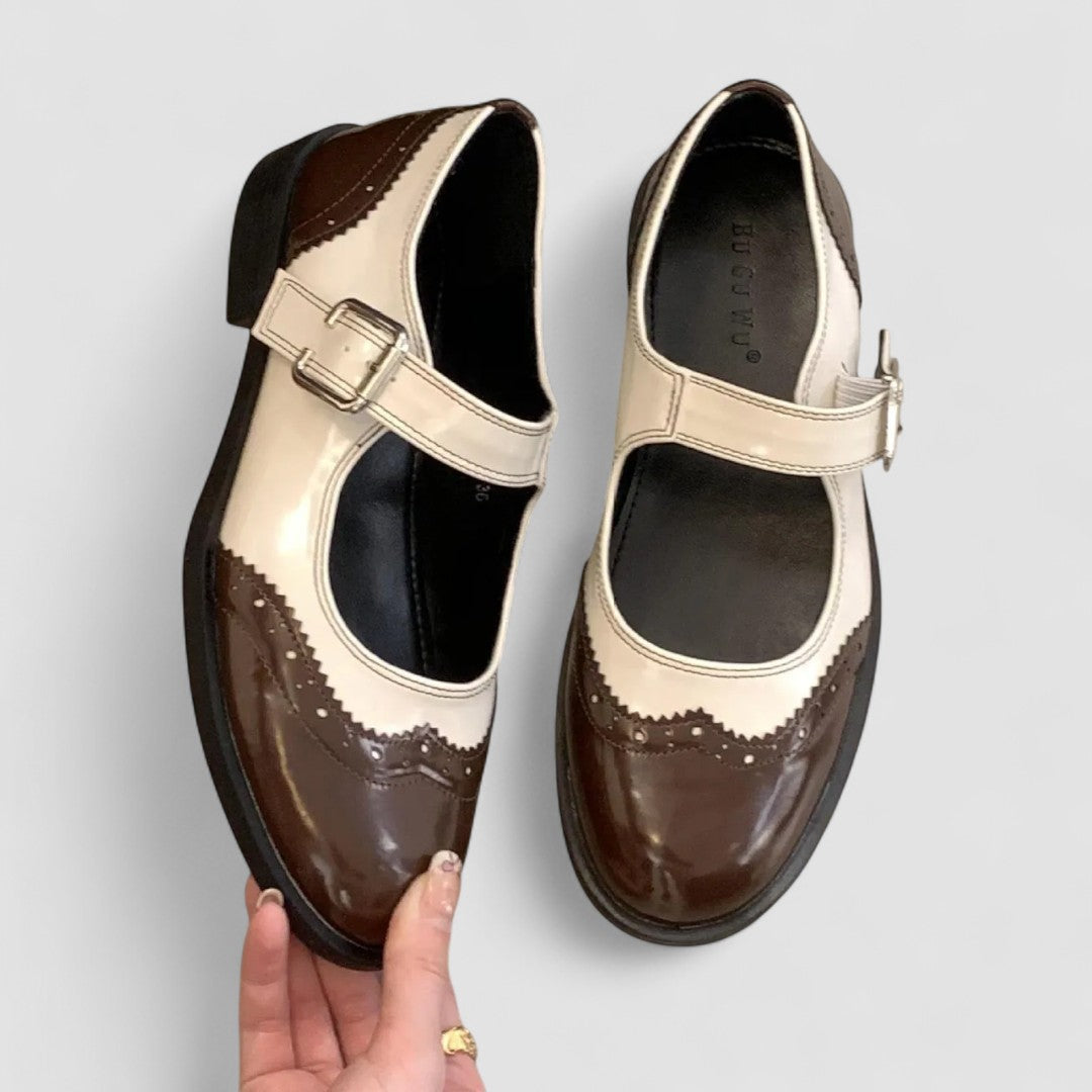Women's Mary Jane Shoes Two-Tone Upper