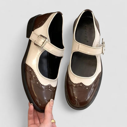 Women's Mary Jane Shoes Two-Tone Upper
