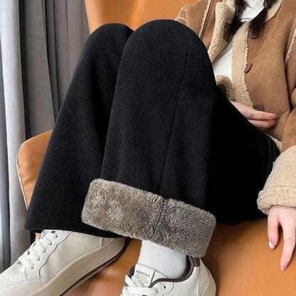 Women's Velvet Sweatpants Plush Lined