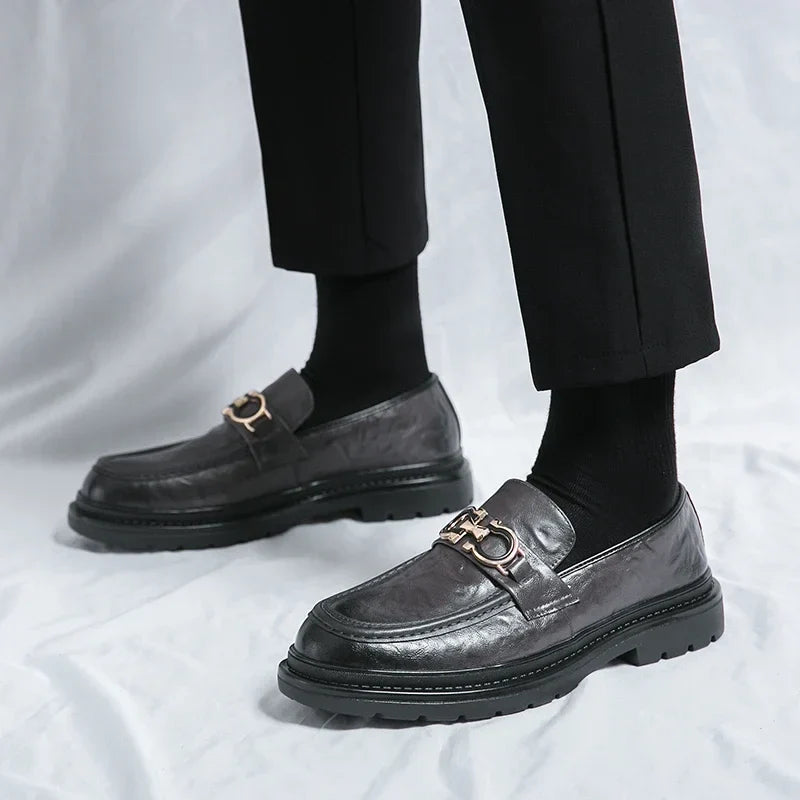 Classic Mens Leather Slip On Shoes