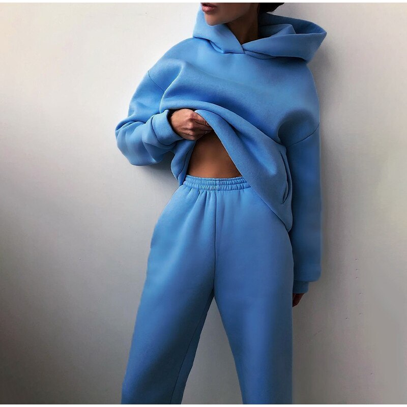 Women's Relaxed Fit Hoodie Jogger Set