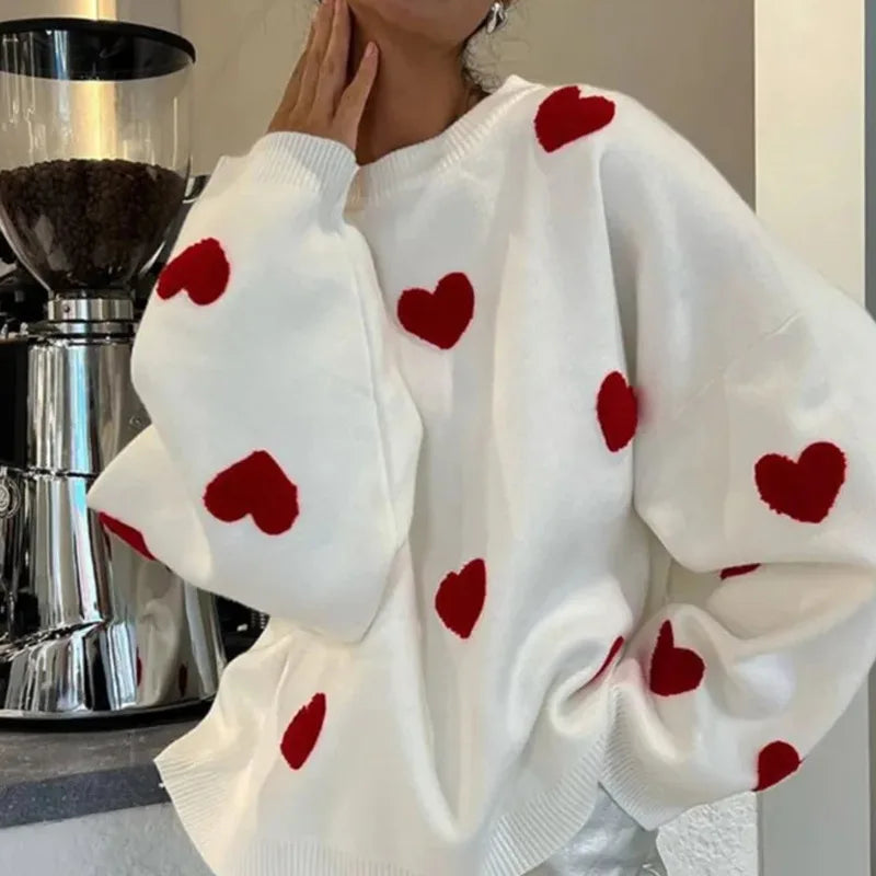 Women's Heart Pattern Sweater