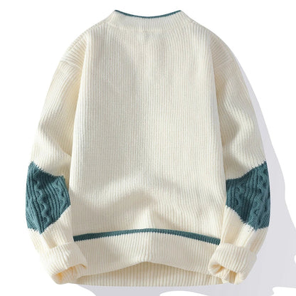 Men's Color Block Crew Neck Sweater