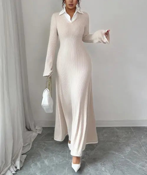 Bohemian Long Sleeve Knit Dress