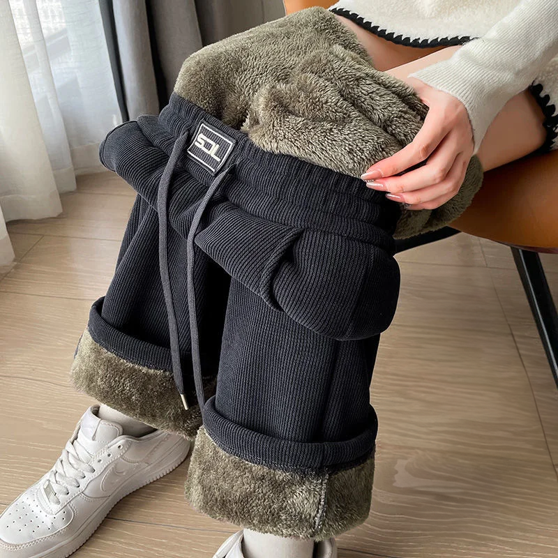 Women's Velvet Sweatpants Plush Lined