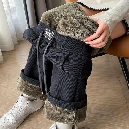 Women's Velvet Sweatpants Plush Lined