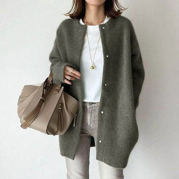 Women's Knitted Cardigan Button Closure