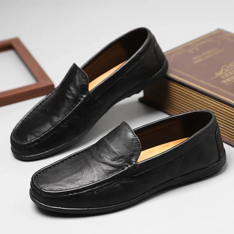 Men's Real Leather Slip On Shoes