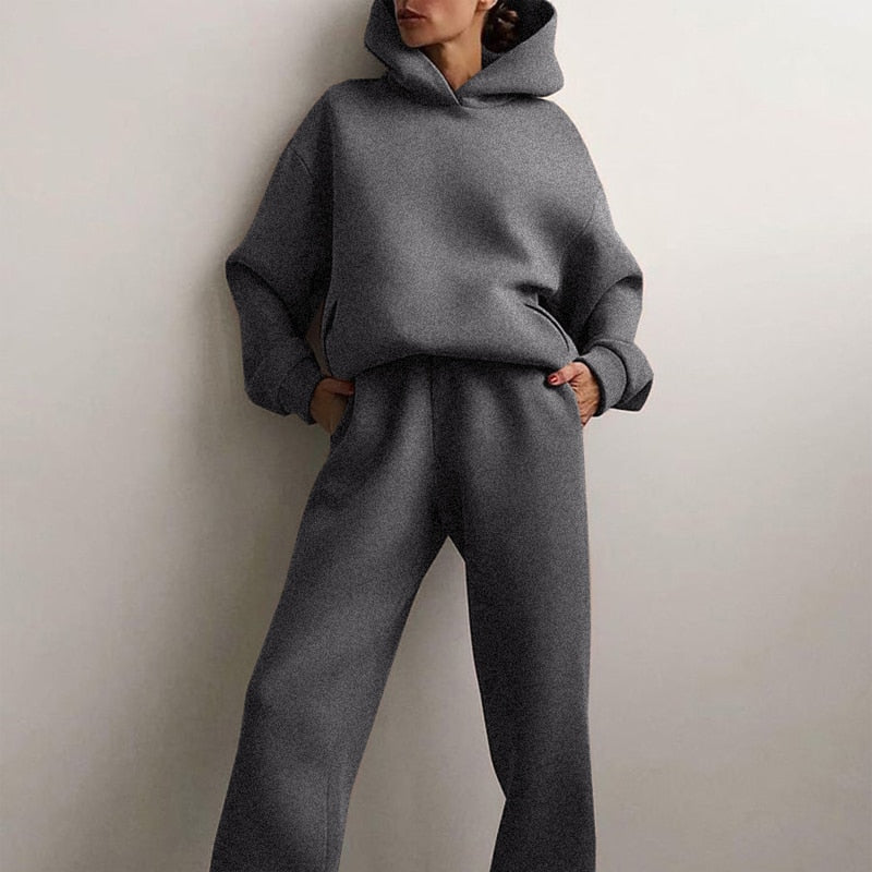Women's Relaxed Fit Hoodie Jogger Set