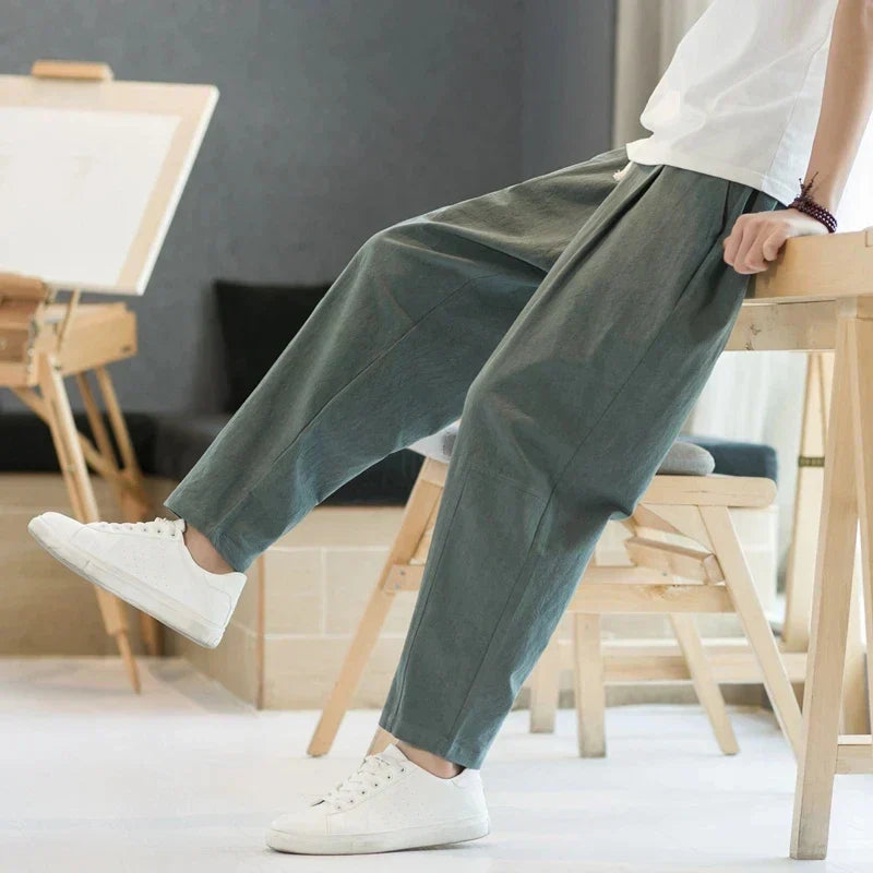 Casual Comfortable Elastic Waist Trousers
