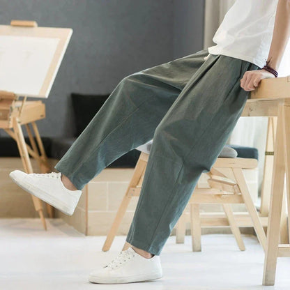 Casual Comfortable Elastic Waist Trousers