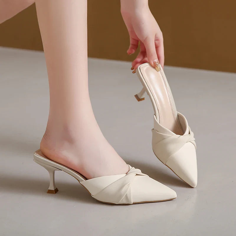 Sabrina Kitten Heel Mule - Jack Hafford