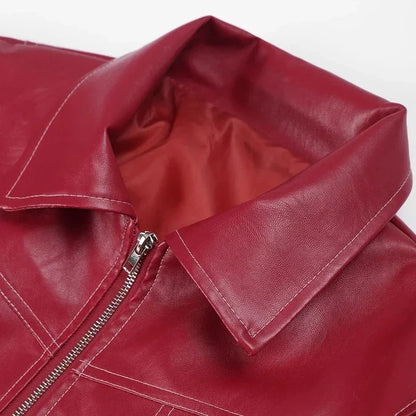Women's Leather Jacket Durable Black
