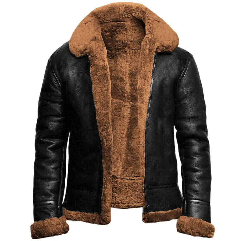 Men's Zip-Up Jacket Structured Collar