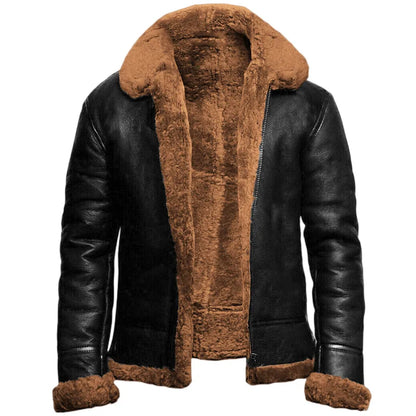 Men's Zip-Up Jacket Structured Collar