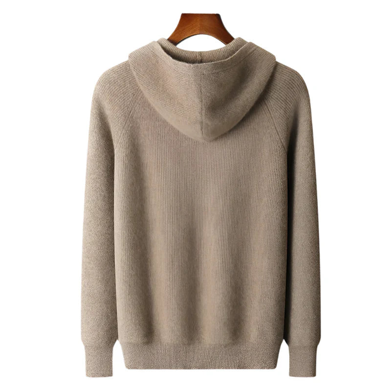 Merino Wool Zip Up Sweater