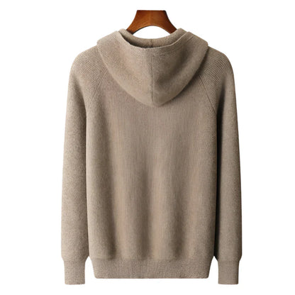 Merino Wool Zip Up Sweater