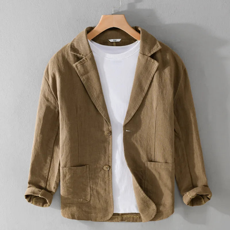 Women's Linen Blazer Italian Style Beige