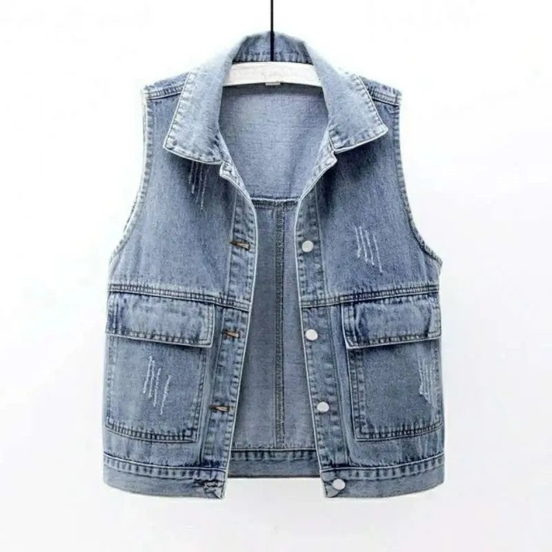 Women's Denim Vest - VibreMode