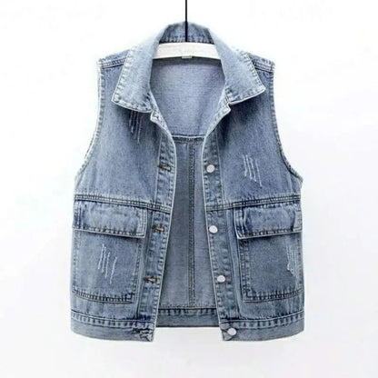 Women's Denim Vest - VibreMode