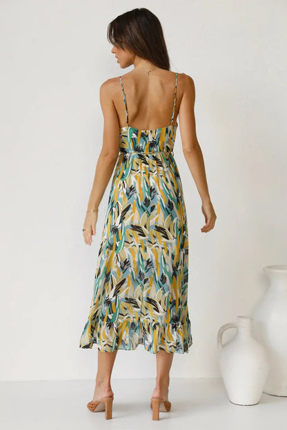 Women's Midi Dress Spaghetti Straps