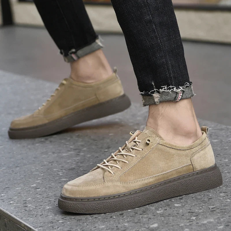 Authentic Leather Low Top Sneakers